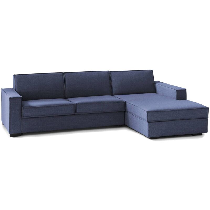 

Sofá esquinero Francesca, Sofá de salón con chaise longue, en tejido acolchado, Made in Italy, Península de almacenamiento derecha, con reposabrazos