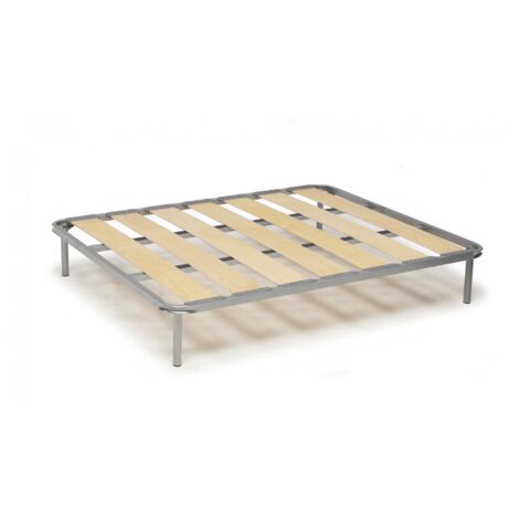 Talamo Italia Somier cuadrado y medio Mariagiulia, Base ortopédica de listones anchos, 100% Made in Italy, 120x190h31cm, con embalaje reforzado