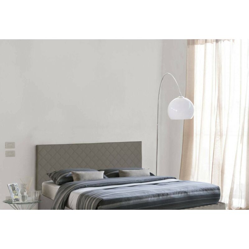 tête de lit dbess, tête de lit en simili cuir au mur, 100% made in italy, adapté pour lit double, cm 170x60, tourterelle - dmora