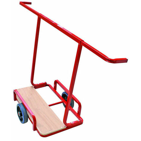 Taliaplast – Chariot porte-plaques 2 roues non marquantes Ø 200 mm – Charge utile 450 kg – Bras extensibles – Capacité 14 plaques BA 13 – Structure acier époxy