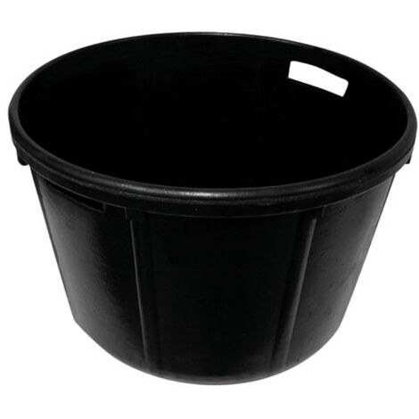 Taliaplast – Cuve de chantier 50 L en caoutchouc – Forme ronde – 2 poignées – Diamètre 55 cm – Hauteur 36 cm – Pour chantiers humides