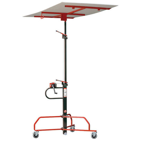 Taliaplast – Lève plaque base large – Levée max 3,30 m – Treuil avec frein – 3 roues pivotantes – Charge max 65 kg – 441145