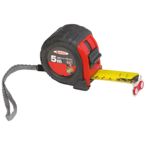 Taliaplast – Mètre déroulant quintuple aimanté bi-matière 32mm – Portée jusqu'à 3m – Boîtier ergonomique ABS – 490602