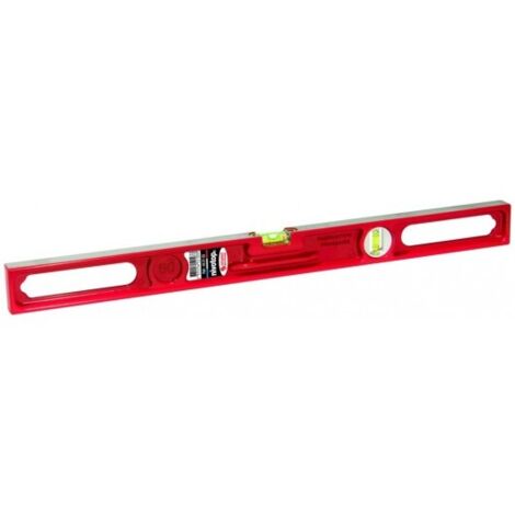 Taliaplast – Niveau à bulle rectangulaire double semelle 60 cm – Précision 1 mm/m – Aluminium moulé haute résistance – 452103
