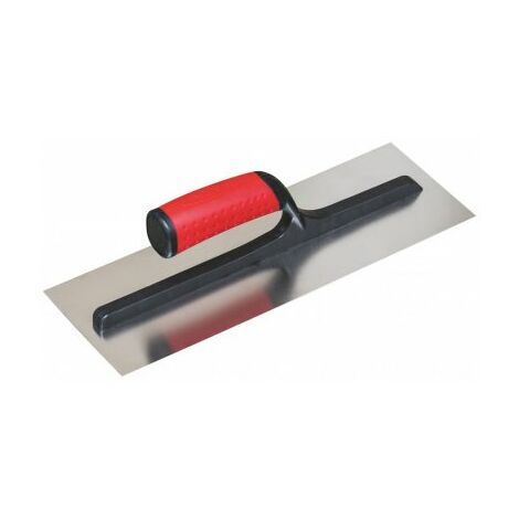 Taliaplast – Platoir inox 35x12 lisse pour finition parfaite – Monture alu moulé avec 6 goujons – Poignée bi-matière ergonomique – 440131