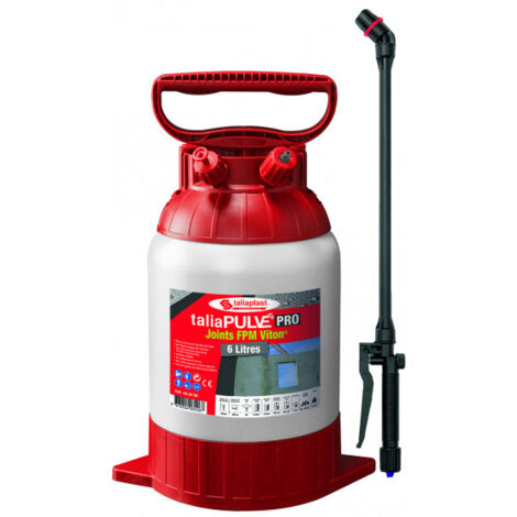 Taliaplast – Pulvérisateur pro 6L Viton pour acides et traitements bois – Pression 3 bars – Tuyau 1,20m – 403426