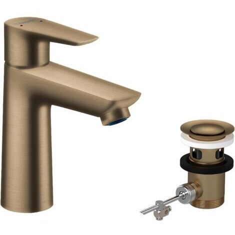 Talis E Mitigeur de lavabo 110, avec tirette et vidage, bronze brossé, 71710140