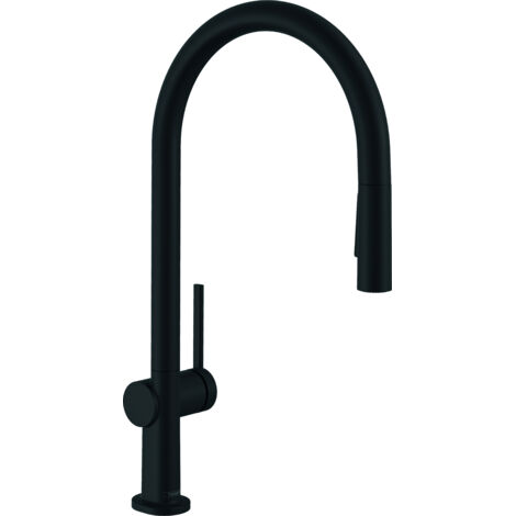 Talis M54 Mitigeur de cuisine 210, avec douchette extractible 2 jets, sBox, Noir mat (72801670)