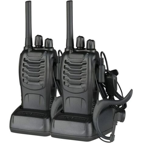 Talkie-walkie Baofeng BF-88E - Fréquences PMR européennes - Communication extérieure sans fil - Set double avec écouteurs et câble USB - Idéal pour activités en plein air