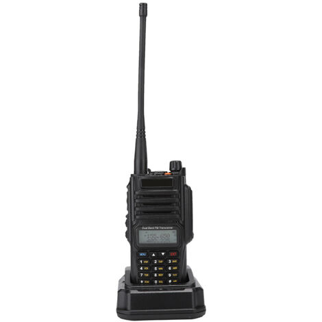Talkie-walkie Baofeng UV-XR PLUS, étanche, double bande VHF/UHF, adaptateur secteur standard européen 100-240V.