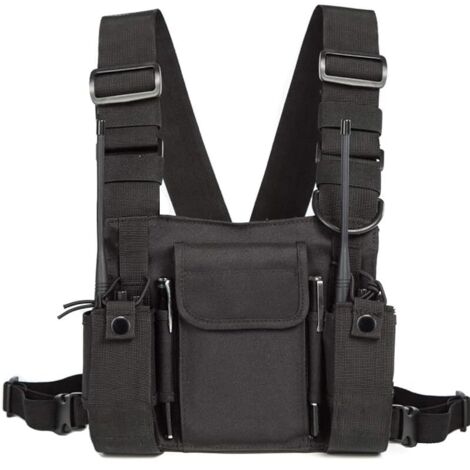 Talkie Walkie Épaule Poitrine Poche Harnais Porte Radio Holster Sacs Pack Sac de Radio À Dos Holster Étui De Transport Titulaire Rescue Essentials Gilet