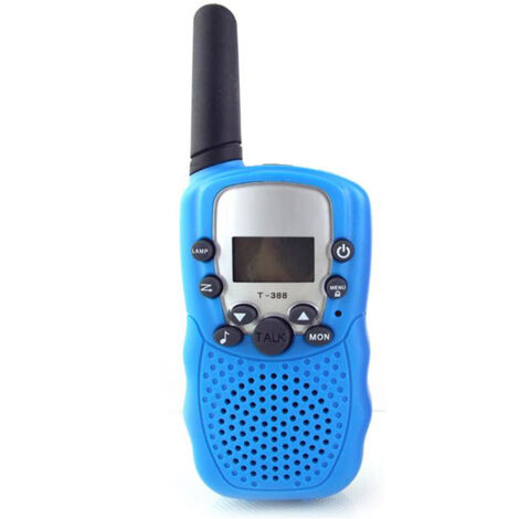 Talkie-walkie pour enfants avec lampe torche LCD rétroéclairée (bleu)-AquaForge