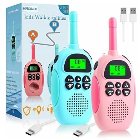 Talkie-walkie pour enfants, talkie-walkie rechargeable, radio 16 canaux, jouet idéal pour les garçons et les filles, parfait pour les aventures en plein air, le camping et la randonnée.-AquaForge