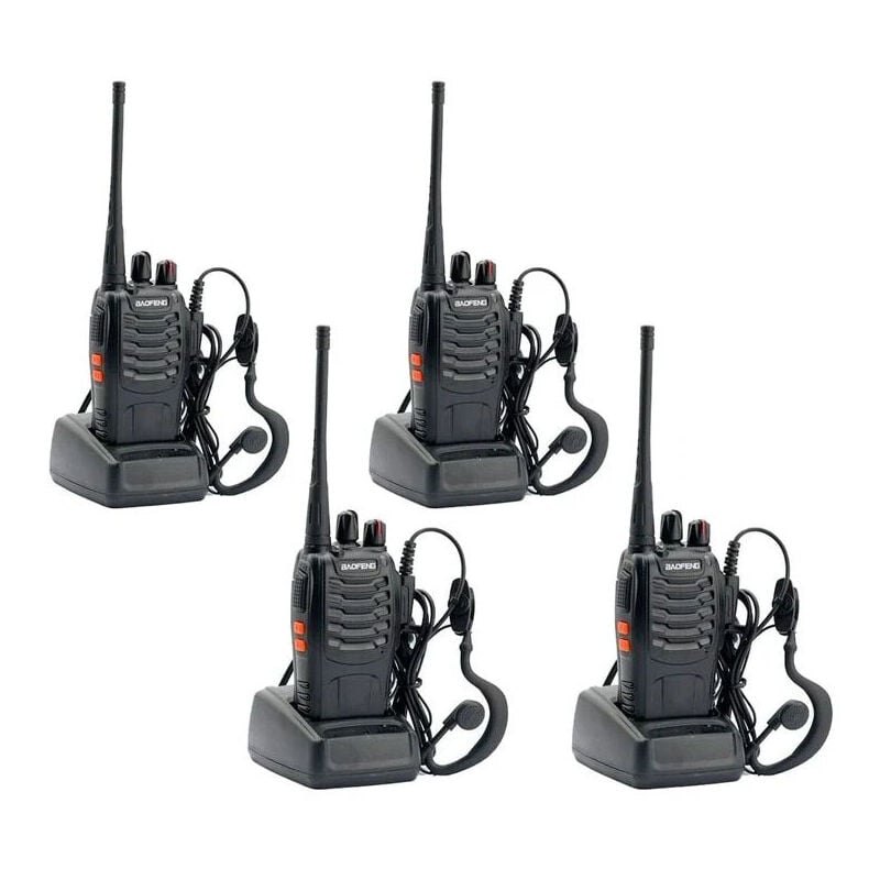 Anpviz - Talkie walkie Radio bidirectionnelle BF-888S (lot de 4) et câble de programmation usb (1 pièce)
