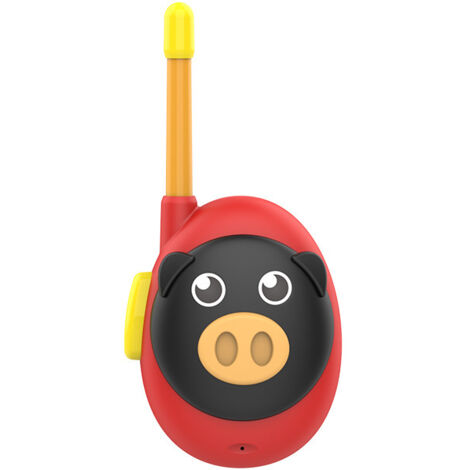 Talkie-walkie rechargeable cochon rouge mignon pour enfants et adultes-AquaForge