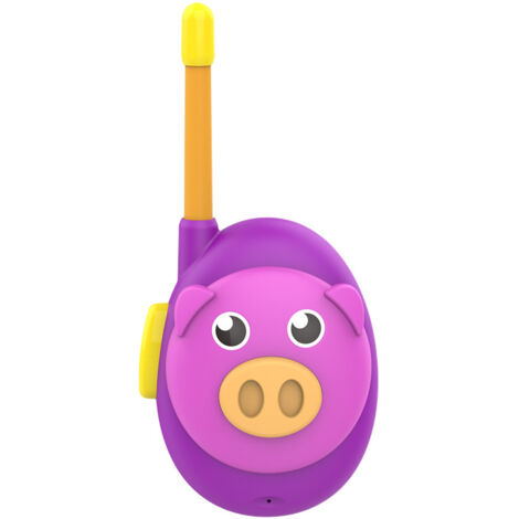 Talkie-walkie rechargeable en forme de cochon violet mignon, USB T-AquaForge
