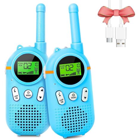 talkie-walkie Rechargeable Pour Enfants Longue Porte, Jouets De Jeu En Plein Air Pour Enfants, 22 Canaux, Cran Lcd Rtroclair, Fonction Vox, Lampe