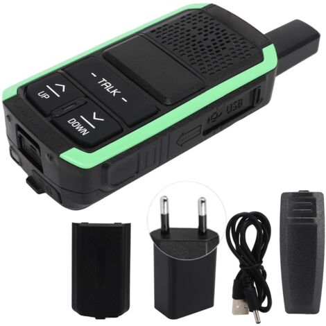 Talkie-walkie sans fil 3W 400-470MHz, radio bidirectionnelle rechargeable pour restaurants, centres commerciaux, hôtels et sécurité (prise UE).-AquaForge