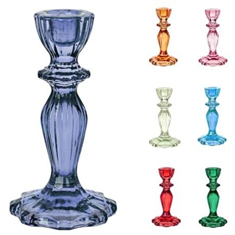 Talking Tables Portacandele in vetro blu navy  Portacandele conico decorativo per interni o esterni, decorazioni per la casa, eleganti cene, matrimoni invernali, Natale
