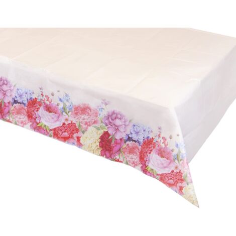 Talking Tables Truly Scrumptious - Tovaglia di carta con motivo floreale, ideale per matrimoni, baby shower, tè pomeridiano, festa di compleanno, 120 x 180 cm, Trulytcover
