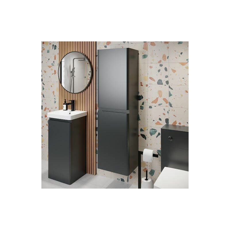 Regis Wood Wall Hung Tall Bathroom 1400 x 400mm at Buildiro