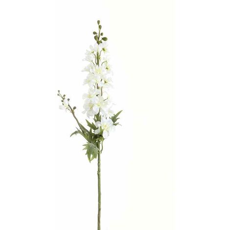 Tall Delphinium Stem Artificial Plant - Plastic - L21 x W21 x H84 cm - White