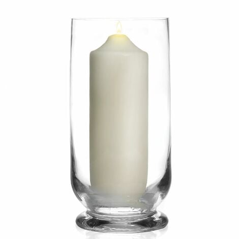 Tall Glass Storm Lantern Candle Holder | M&W - Clear