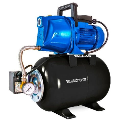 Tallas BOOSTER 1300 Hauswasserwerk - 5.400 L/Std. - 1300W - Förderhöhe 47 m - Automatische Ein- / Ausschaltung - Bewässerungspumpe