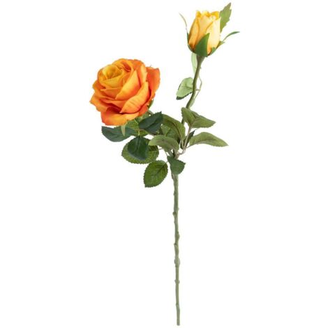 Tallo de rosa artificial Naranja H48cm - Atmosphera créateur d'intérieur