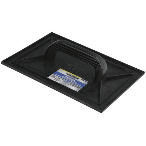 Talocha Plastico 34x23 cm. Mango Redondo Negro Con Alveolos