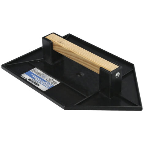 Talocha Plastico Punta Mango Madera 27x18 cm. Negro Con Alveolos.