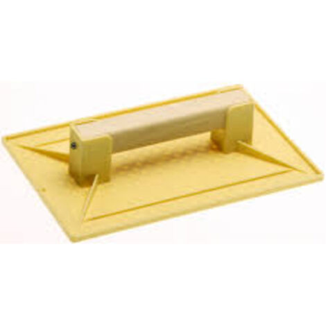 Taloche ABS jaune 1er choix manche bois Rect 42x26 VINMER - 051303