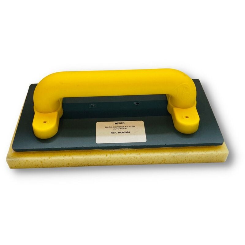 Weber Saint Gobain - Taloche éponge pour joint, épaisseur 20mm, auto agrippante, éponge de nettoyage joints, jaune aspect granuleux, Weber