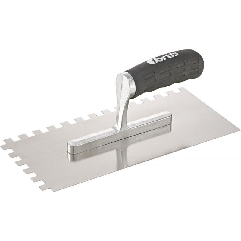 Fortis - Taloche inox crantée inox 10x10mm Poignée soft