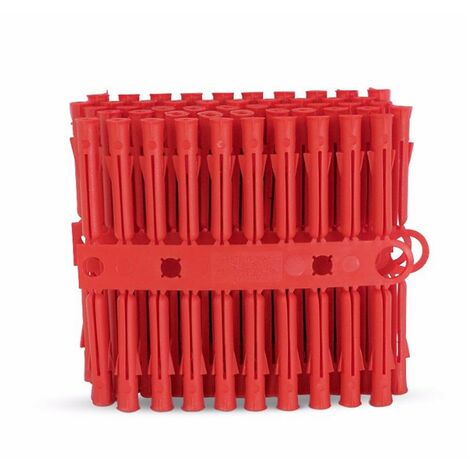 Talon Red 5-5.5mm Wall Plugs Plastic Screw Fixing Plug Euro Slot X1000 Trade Pack