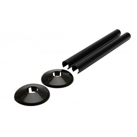 Talon Snappit Radiator Pipe Covers & Collars 200mm Black ACSNB/K2