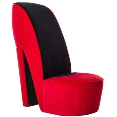 talons hauts en velours rouge