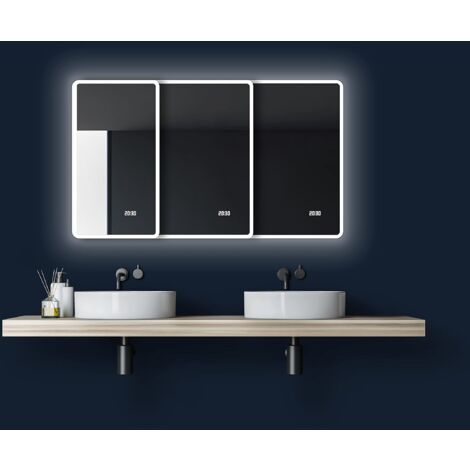 Talos Sun Specchio da Bagno, Bianco Caldo, 45 x 70 cm