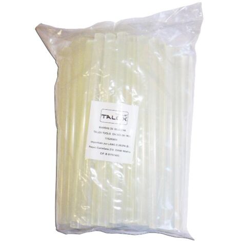 Talox Cola Termofusible Silicona Translúcida Barra Bolsa 1 kg 11x200 mm