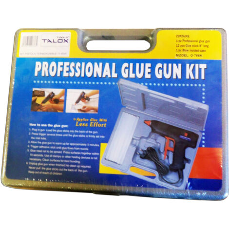 TALOX Kit de pistola termofusible 80W con barra de silicona de 11mm G766K