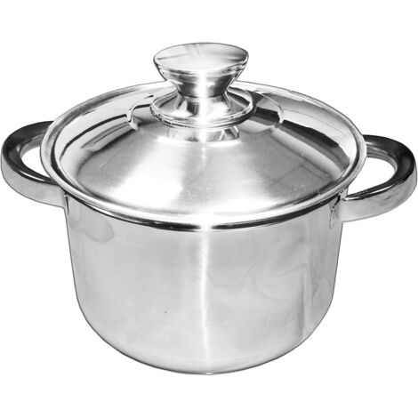 TALOX Olla de acero Inoxidable 18/8 con tapa 30x17cm - 12 Litros Modelo 201