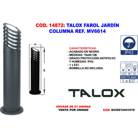TALOX talox farol jardin columna ref. mv6614 , talox farol jardin columna ref. mv6614