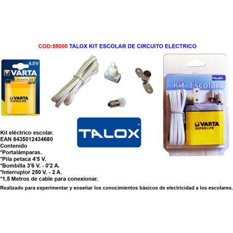 TALOX talox kit escolar de circuito electrico , talox kit escolar de circuito electrico