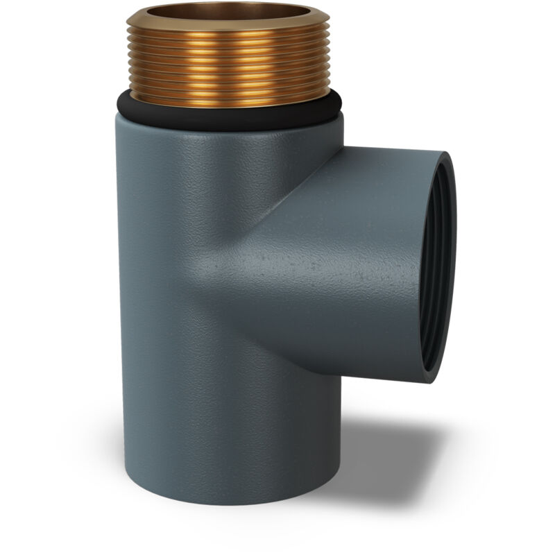 Image of Talus - Anthracite Radiator T-Piece 1/2"&hellip;