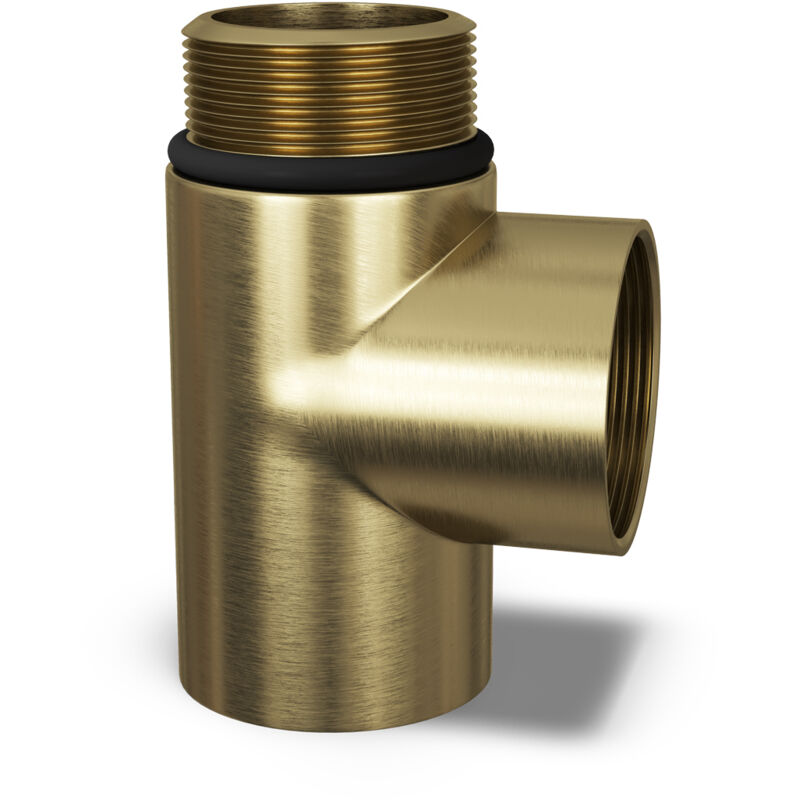 Image of Talus - Brushed Brass Radiator T-Piece&hellip;