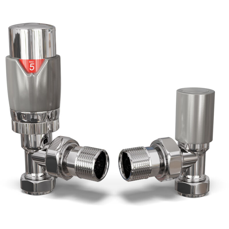 Image of Talus Flair - Silver Thermostatic Radiator&hellip;