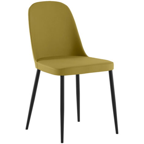 Tamara - Sedia giallo soft touch 4 pz