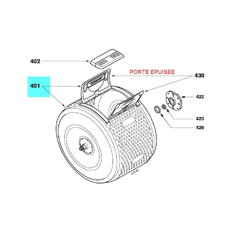 Brandt - tambour pour lave linge fagor - 52X0641