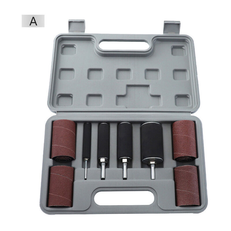 Tambour De Ponçage, Kit ponceuse à tambour trousse à outils ponceuse à tambour de ponçage ensemble d'outils de ponçage de broche manchons 20pcs avec