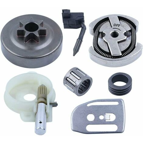 Tambour d'embrayage de pompe à huile à engrenage à vis sans fin 325-7T pour Husqvarna 137 136 141 142 36 41 plaque de tige avec roulement à aiguilles